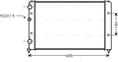 Ava Quality Cooling VNA2115 - Радиатор, охлаждение двигателя autospares.lv