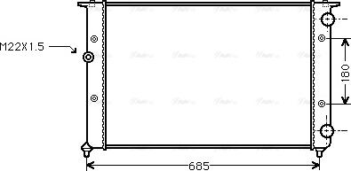 Ava Quality Cooling VNA2116 - Радиатор, охлаждение двигателя autospares.lv