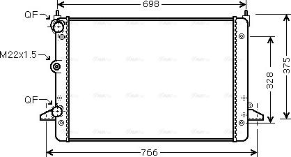 Ava Quality Cooling VNA2184 - Радиатор, охлаждение двигателя autospares.lv