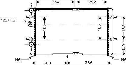 Ava Quality Cooling VNA2180 - Радиатор, охлаждение двигателя autospares.lv