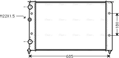 Ava Quality Cooling VNA2130 - Радиатор, охлаждение двигателя autospares.lv