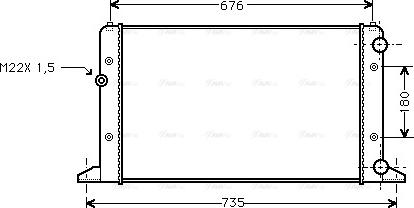 Ava Quality Cooling VNA2132 - Радиатор, охлаждение двигателя autospares.lv