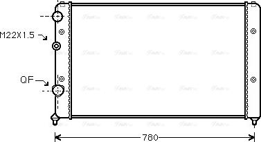 Ava Quality Cooling VNA2122 - Радиатор, охлаждение двигателя autospares.lv