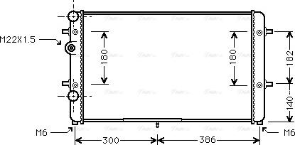 Ava Quality Cooling VNA2179 - Радиатор, охлаждение двигателя autospares.lv