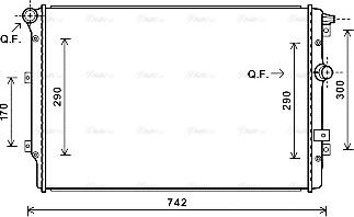 Ava Quality Cooling VNA2324 - Радиатор, охлаждение двигателя autospares.lv