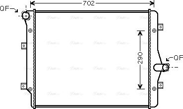 Ava Quality Cooling VNA2208 - Радиатор, охлаждение двигателя autospares.lv