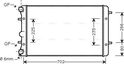 Ava Quality Cooling VNA2286 - Радиатор, охлаждение двигателя autospares.lv