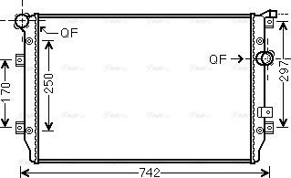 Ava Quality Cooling VNA2287 - Радиатор, охлаждение двигателя autospares.lv