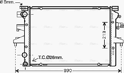 Ava Quality Cooling VNA2231 - Радиатор, охлаждение двигателя autospares.lv