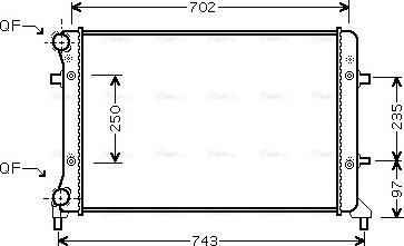 Ava Quality Cooling VNA2223 - Радиатор, охлаждение двигателя autospares.lv