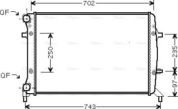 Ava Quality Cooling VNA2272 - Радиатор, охлаждение двигателя autospares.lv