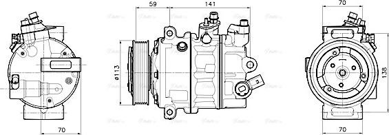 Ava Quality Cooling VNAK446 - Компрессор кондиционера autospares.lv