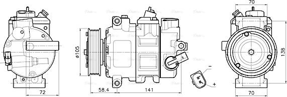 Ava Quality Cooling VNAK447 - Компрессор кондиционера autospares.lv