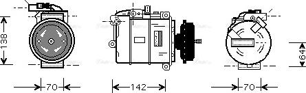 Ava Quality Cooling VNK087 - Компрессор кондиционера autospares.lv