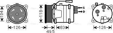 Ava Quality Cooling VNAK303 - Компрессор кондиционера autospares.lv