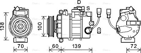 Ava Quality Cooling VNAK382 - Компрессор кондиционера autospares.lv