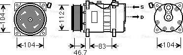 Ava Quality Cooling VNAK288 - Компрессор кондиционера autospares.lv