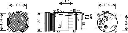 Ava Quality Cooling VNK049 - Компрессор кондиционера autospares.lv