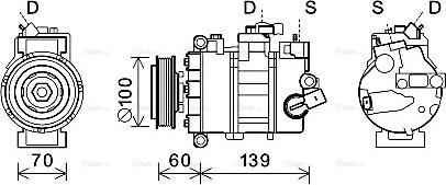 Ava Quality Cooling VNK356 - Компрессор кондиционера autospares.lv