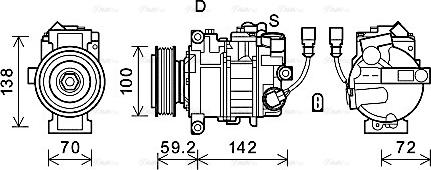 Ava Quality Cooling VNK385 - Компрессор кондиционера autospares.lv