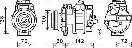 Ava Quality Cooling VNK386 - Компрессор кондиционера autospares.lv