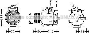 Ava Quality Cooling VNK380 - Компрессор кондиционера autospares.lv