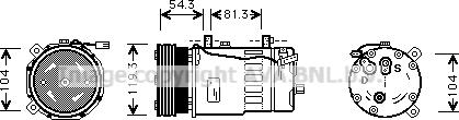 Ava Quality Cooling VNK280 - Компрессор кондиционера autospares.lv