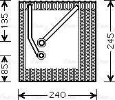 Ava Quality Cooling VNV242 - Испаритель, кондиционер autospares.lv