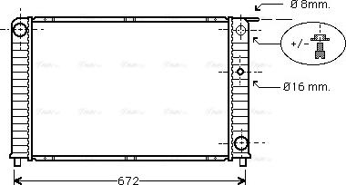 Ava Quality Cooling VO 2088 - Радиатор, охлаждение двигателя autospares.lv