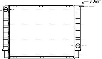 Ava Quality Cooling VO 2145 - Радиатор, охлаждение двигателя autospares.lv