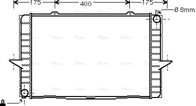 Ava Quality Cooling VO 2148 - Радиатор, охлаждение двигателя autospares.lv