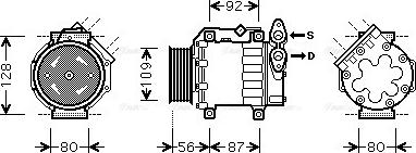 Ava Quality Cooling VOAK188 - Компрессор кондиционера autospares.lv