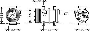 Ava Quality Cooling VOAK120 - Компрессор кондиционера autospares.lv