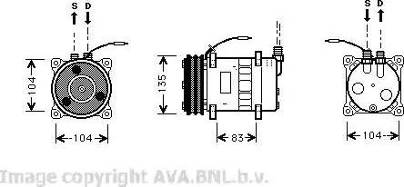 Ava Quality Cooling VO K052 - Компрессор кондиционера autospares.lv