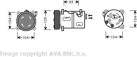 Ava Quality Cooling VO K030 - Компрессор кондиционера autospares.lv
