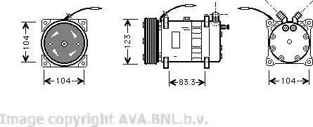 Ava Quality Cooling VO K102 - Компрессор кондиционера autospares.lv