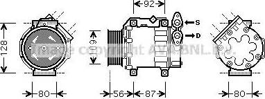 Ava Quality Cooling VOK188 - Компрессор кондиционера autospares.lv