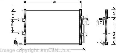 Ava Quality Cooling VW 5176 - Конденсатор кондиционера autospares.lv