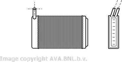 Ava Quality Cooling VW 6061 - Теплообменник, отопление салона autospares.lv