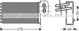 Ava Quality Cooling VW 6296 - Теплообменник, отопление салона autospares.lv