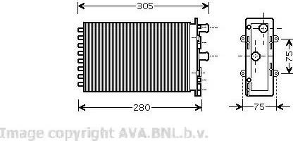 Ava Quality Cooling VW 6239 - Теплообменник, отопление салона autospares.lv