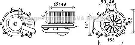 Ava Quality Cooling VW8352 - Электродвигатель, вентиляция салона autospares.lv