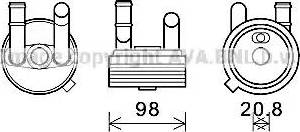 Ava Quality Cooling VW3396 - Масляный радиатор, автоматическая коробка передач autospares.lv