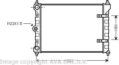 Ava Quality Cooling VW 2095 - Радиатор, охлаждение двигателя autospares.lv