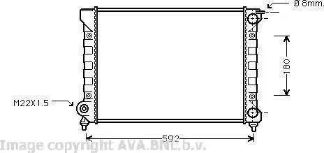 Ava Quality Cooling VWA2045 - Радиатор, охлаждение двигателя autospares.lv