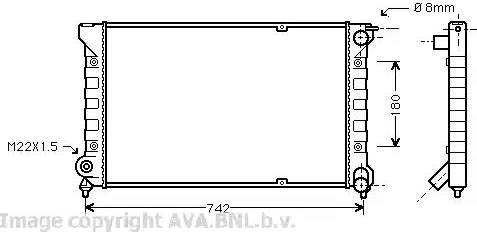 Ava Quality Cooling VW 2041 - Радиатор, охлаждение двигателя autospares.lv