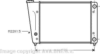 Ava Quality Cooling VW 2059 - Радиатор, охлаждение двигателя autospares.lv