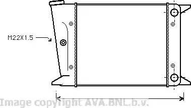 Ava Quality Cooling VW 2002 - Радиатор, охлаждение двигателя autospares.lv