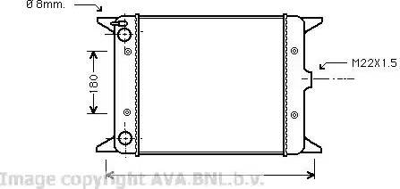 Ava Quality Cooling VW 2012 - Радиатор, охлаждение двигателя autospares.lv