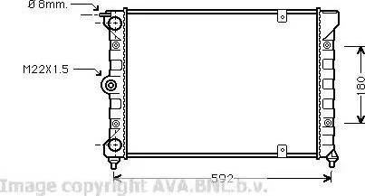 Ava Quality Cooling VW 2084 - Радиатор, охлаждение двигателя autospares.lv